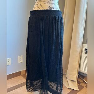 Abound Black Polka Dot Skirt